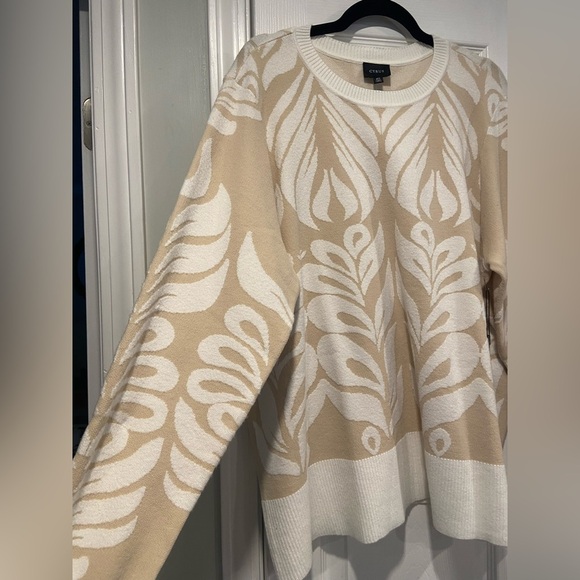 NWT Cyrus Size 2X Ivory Beige Long Sleeve Soft Plush Knit Pullover Sweater - Picture 9 of 13